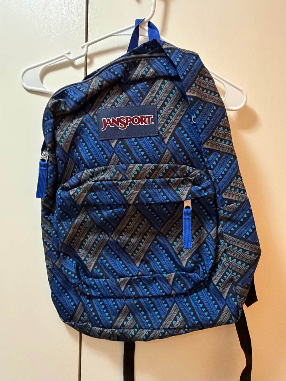 Jansport Blue Geometric Pattern Backpack - Brand New